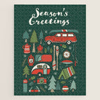 Seasons Greetings - Camping Christmas Jigsaw Puzzle Gallery Image 1