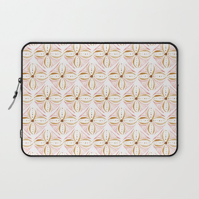 Rose Gold Watercolor Tile Laptop Sleeve Gallery Image 1