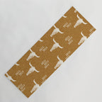 desert skulls - southwest cow skull - gold Yoga Mat Gallery Image 1