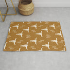 desert skulls - southwest cow skull - gold Rug Gallery Image 1