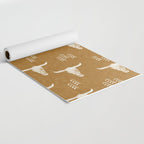 desert skulls - southwest cow skull - gold Yoga Mat Gallery Image 2