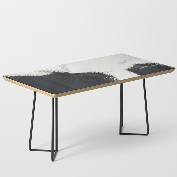 brush stroke black white painted II Coffee Table Gallery Image 1