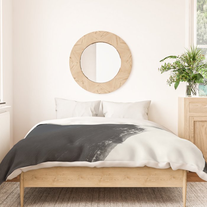 brush stroke black white painted II Duvet Cover Gallery Image 3