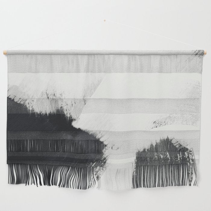 brush stroke black white painted II Wall Hanging Gallery Image 1