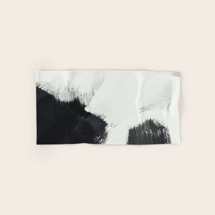 brush stroke black white painted II Towels Gallery Image 1