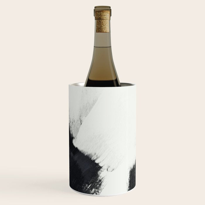 brush stroke black white painted II Wine Chiller Gallery Image 1