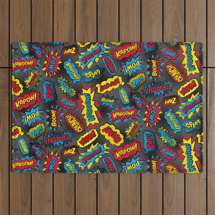 Super Words! Outdoor Rug Gallery Image 1