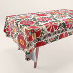 Bukhara Suzani  Antique Embroidery Print Tablecloth Gallery Image 1