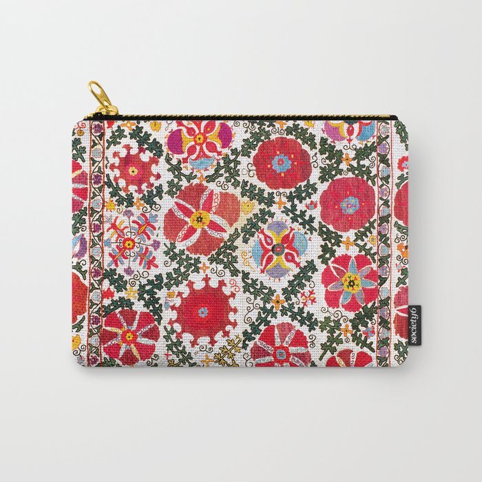 Bukhara Suzani  Antique Embroidery Print Carry All Pouch Gallery Image 1