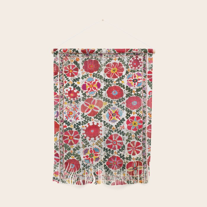 Bukhara Suzani  Antique Embroidery Print Wall Hanging Gallery Image 1