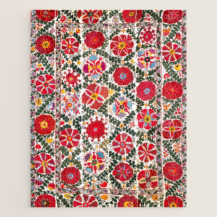 Bukhara Suzani  Antique Embroidery Print Jigsaw Puzzle Gallery Image 1