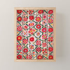 Bukhara Suzani  Antique Embroidery Print Mini Art Print Gallery Image 1