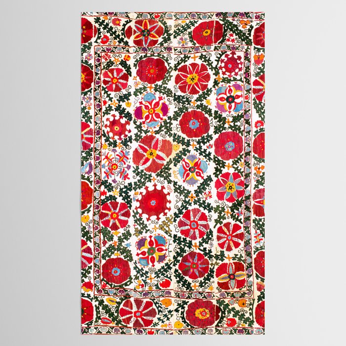 Bukhara Suzani  Antique Embroidery Print Tablecloth Gallery Image 2
