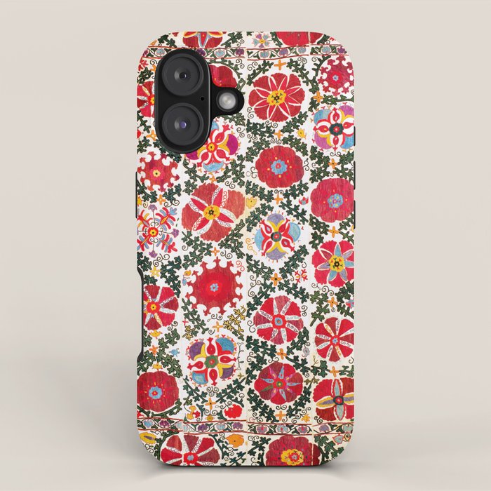 Bukhara Suzani  Antique Embroidery Print iPhone Case Gallery Image 1