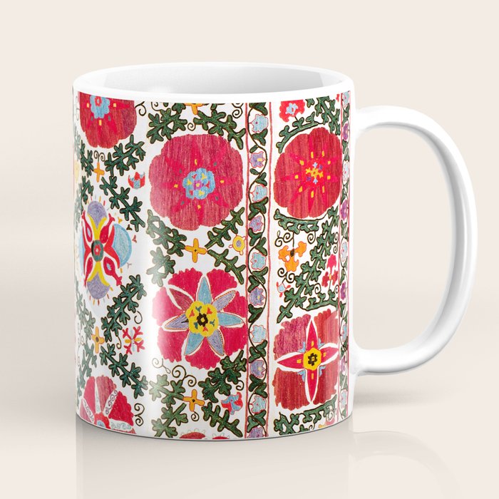 Bukhara Suzani  Antique Embroidery Print Coffee Mug Gallery Image 1