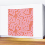 Abstract Line Pink and Orange Wall Mural Gallery Image 2