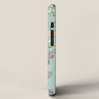 Chinoiserie Aqua Green Pastel Fresco Floral Garden Birds Oriental Botanical iPhone Case Gallery Image 2