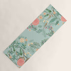 Chinoiserie Aqua Green Pastel Fresco Floral Garden Birds Oriental Botanical Yoga Mat Gallery Image 1