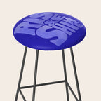 Rise and Shine - blue typography Stool Gallery Image 2