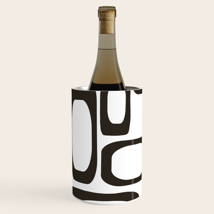 Mid Century Modern Shapes Black And White #society6 #buyart Wine Chiller Gallery Image 2