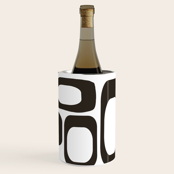 Mid Century Modern Shapes Black And White #society6 #buyart Wine Chiller Gallery Image 3