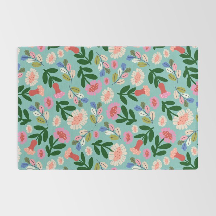 Super Bloom - Bright Floral Pattern Rug Gallery Image 2