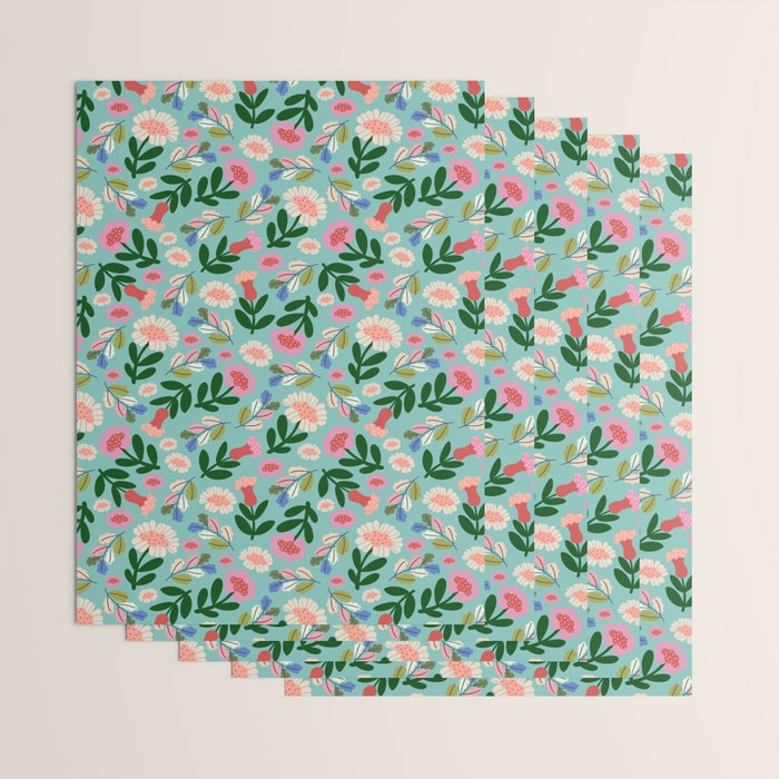 Super Bloom - Bright Floral Pattern Wrapping Paper Gallery Image 3