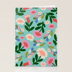 Super Bloom - Bright Floral Pattern Stationery Card Gallery Image 2