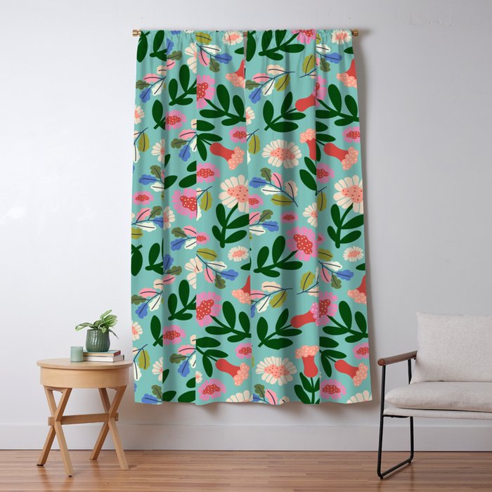 Super Bloom - Bright Floral Pattern Window Curtain Gallery Image 5
