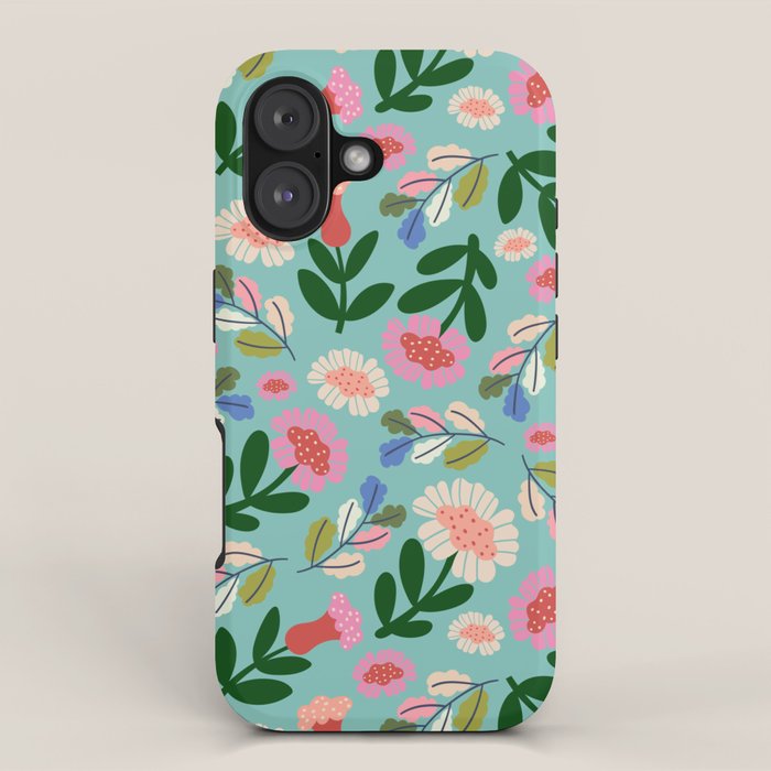 Super Bloom - Bright Floral Pattern iPhone Case Gallery Image 1