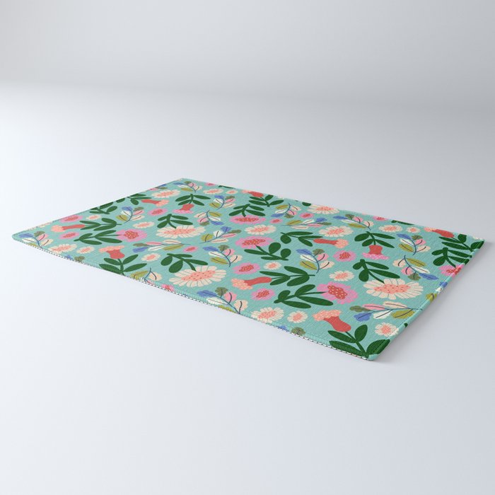 Super Bloom - Bright Floral Pattern Rug Gallery Image 3