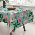 Super Bloom - Bright Floral Pattern Tablecloth Gallery Image 3
