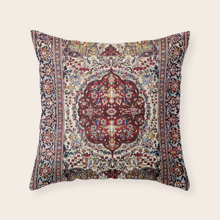 Tehran North Persian Carpet Print Throw Pillow Gallery Image 6