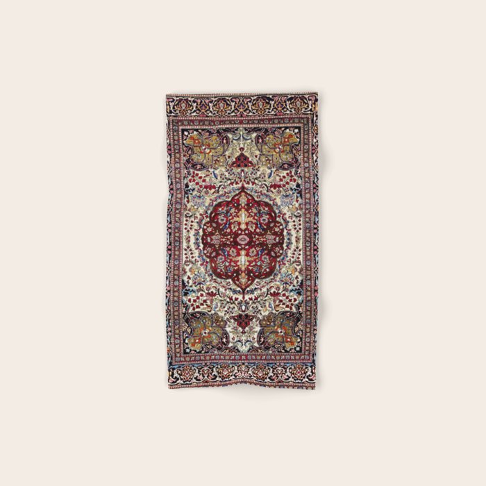 Tehran North Persian Carpet Print Bath Towel Gallery Image 1