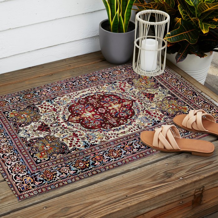 Tehran North Persian Carpet Print Outdoor Rug Gallery Image 2