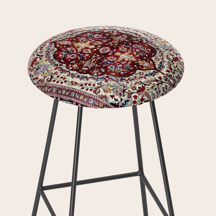 Tehran North Persian Carpet Print Stool Gallery Image 2