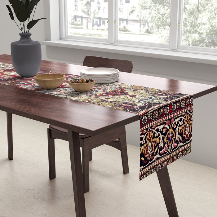 Tehran North Persian Carpet Print Table Runner Gallery Image 2