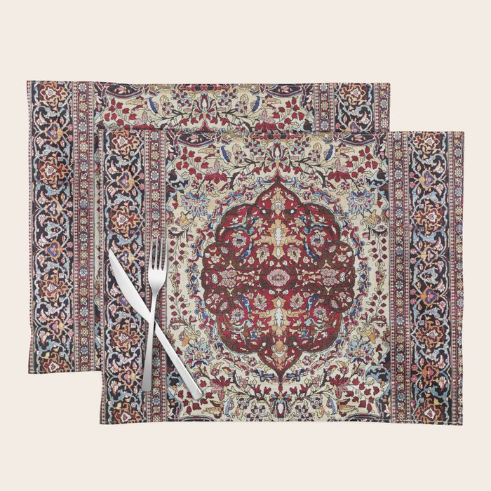 Tehran North Persian Carpet Print Placemat Gallery Image 1