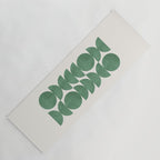 Green Retro Scandinavian - Mid Century Modern Yoga Mat Gallery Image 1
