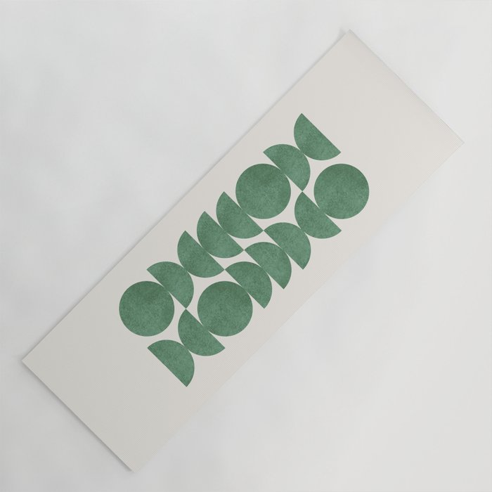 Green Retro Scandinavian - Mid Century Modern Yoga Mat Gallery Image 1