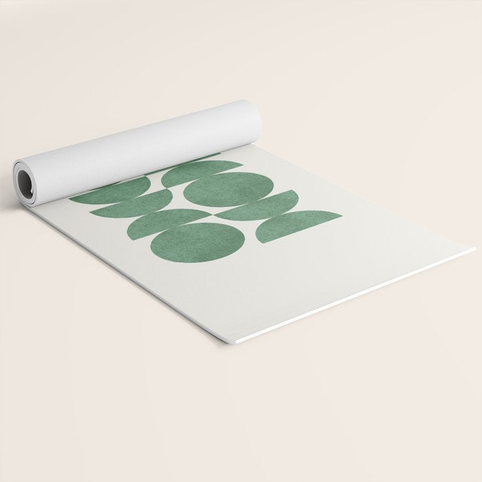 Green Retro Scandinavian - Mid Century Modern Yoga Mat Gallery Image 2