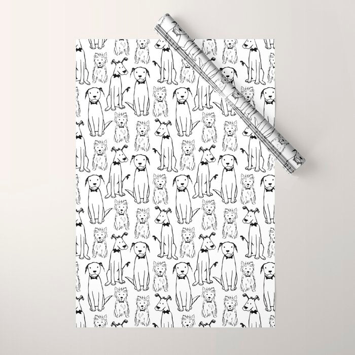 Three dogs Wrapping Paper Gallery Image 1
