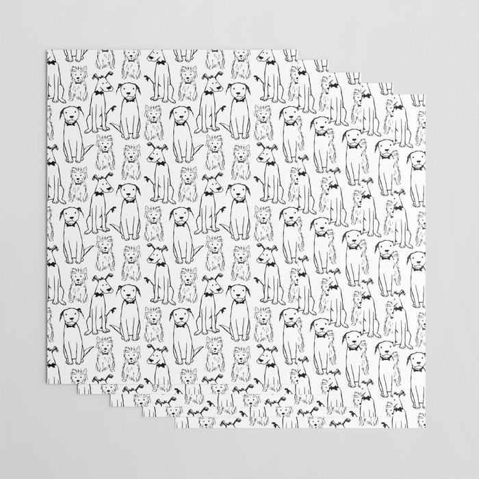 Three dogs Wrapping Paper Gallery Image 3