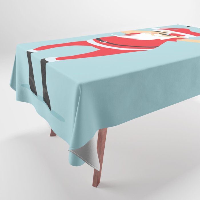 Dabbing Santa I Sleigh Tablecloth Gallery Image 1