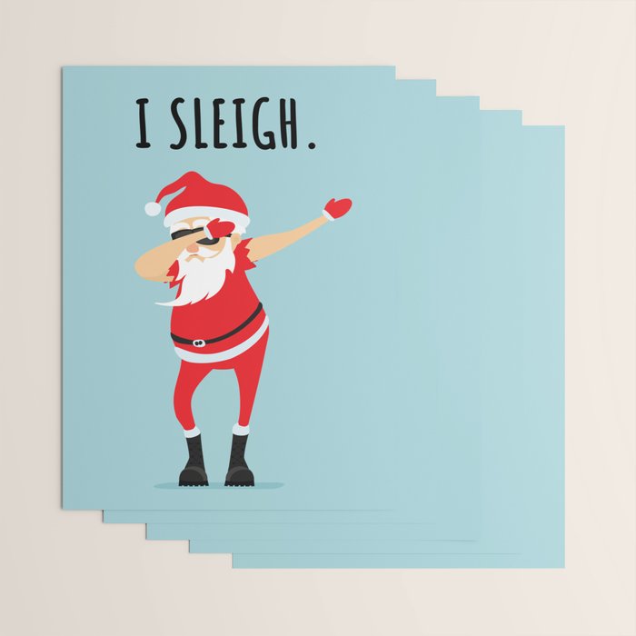 Dabbing Santa I Sleigh Wrapping Paper Gallery Image 3