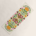 Let your Love Bloom Floral Folk Art Yoga Mat Gallery Image 1