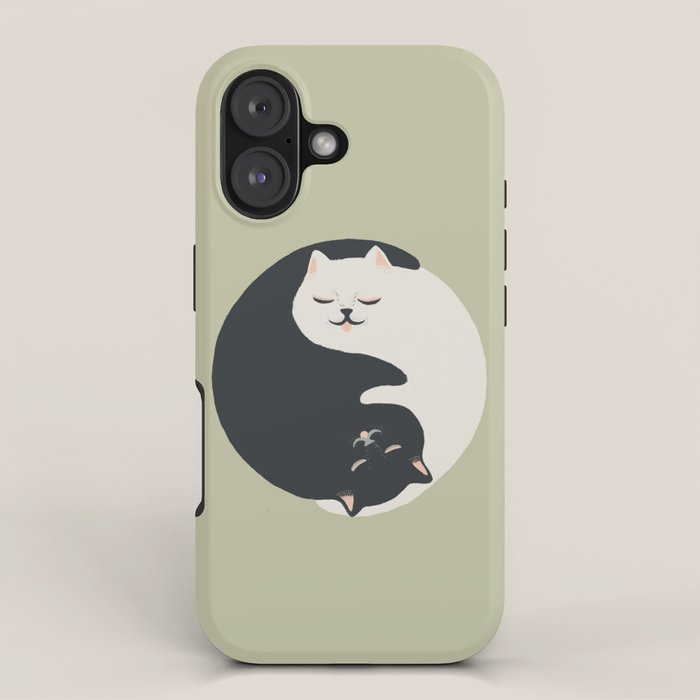 Hidden cat 26 yin yang hug iPhone Case Gallery Image 1