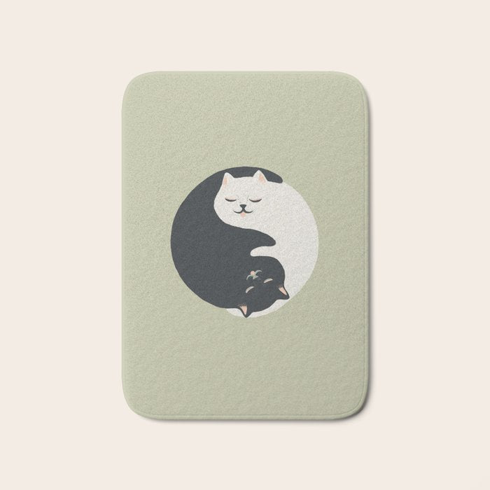 Hidden cat 26 yin yang hug Bath Mat Gallery Image 1