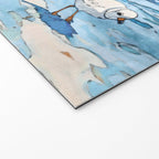 Piping Plovers in the Surf Watercolor Welcome Mat Gallery Image 2