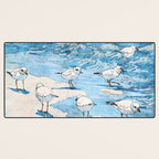 Piping Plovers in the Surf Watercolor Desk Mat Gallery Image 3